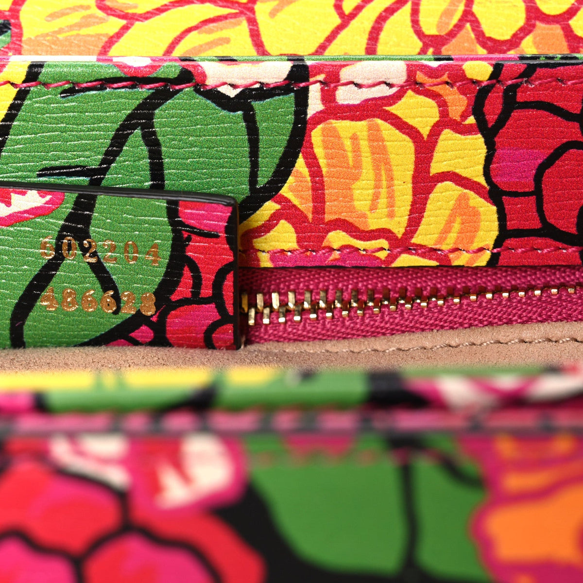 X KEN SCOTT New Shangai Calfskin Pomponica Print Horsebit 1955 Shoulder Bag Multicolor Fuxia Pompon