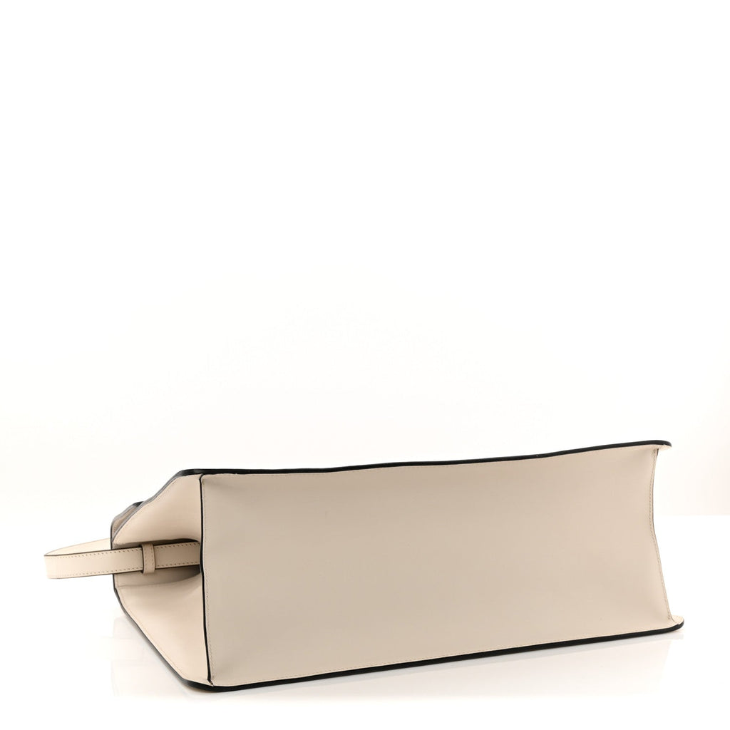 Calfskin Web Medium Sylvie Top Handle Bag White