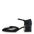 Shiny Lambskin CC Cap Toe Mary Janes Pumps 40 Black