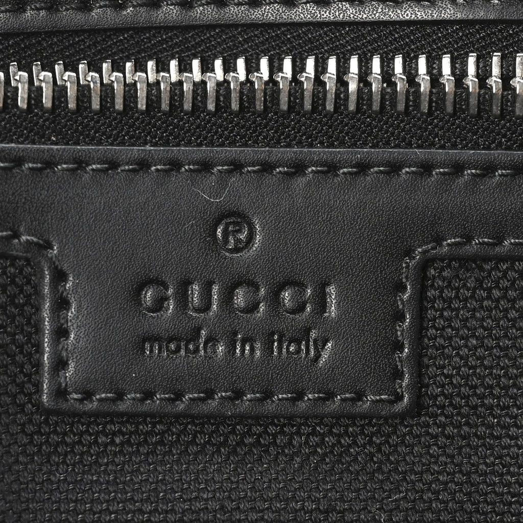 GG Supreme Monogram Appia Calfskin Web Crossbody Bag Black Grey