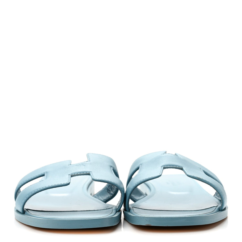 Box Calfskin Oran Sandals 37 36 Light Bleu
