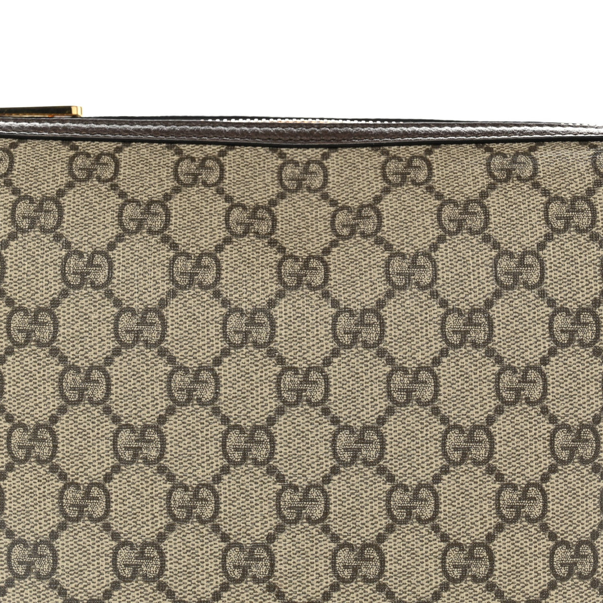 GG Supreme Monogram Textured Calfskin Web Super Mini Ophidia Shoulder Bag Beige Ebony New Acero