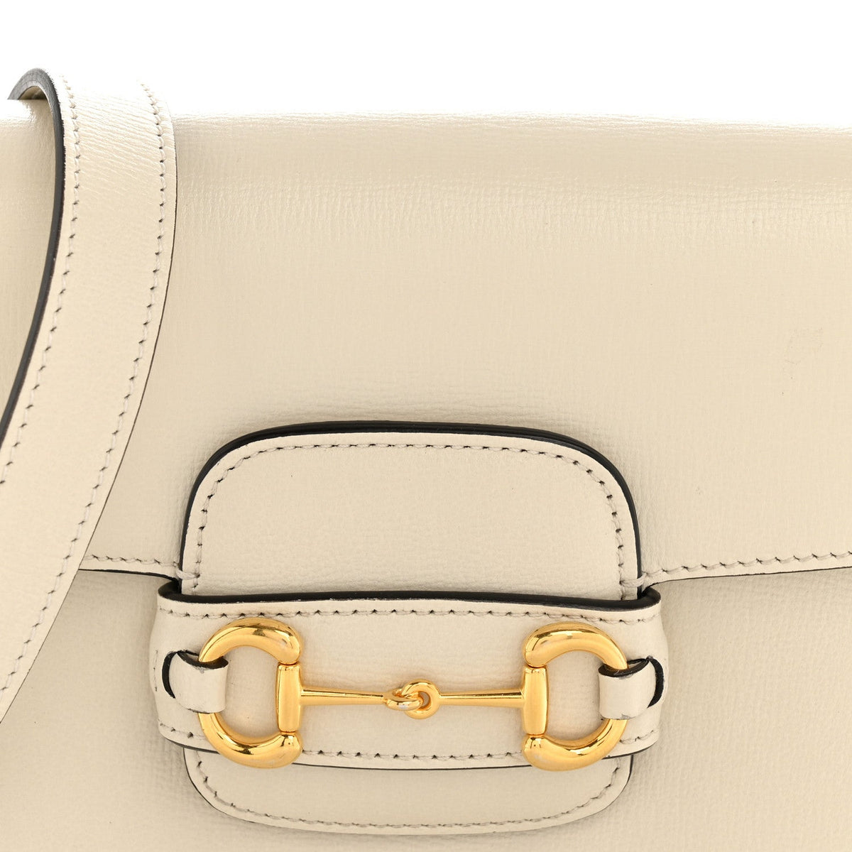 Azalea Calfskin Horsebit 1955 Shoulder Bag Mystic White