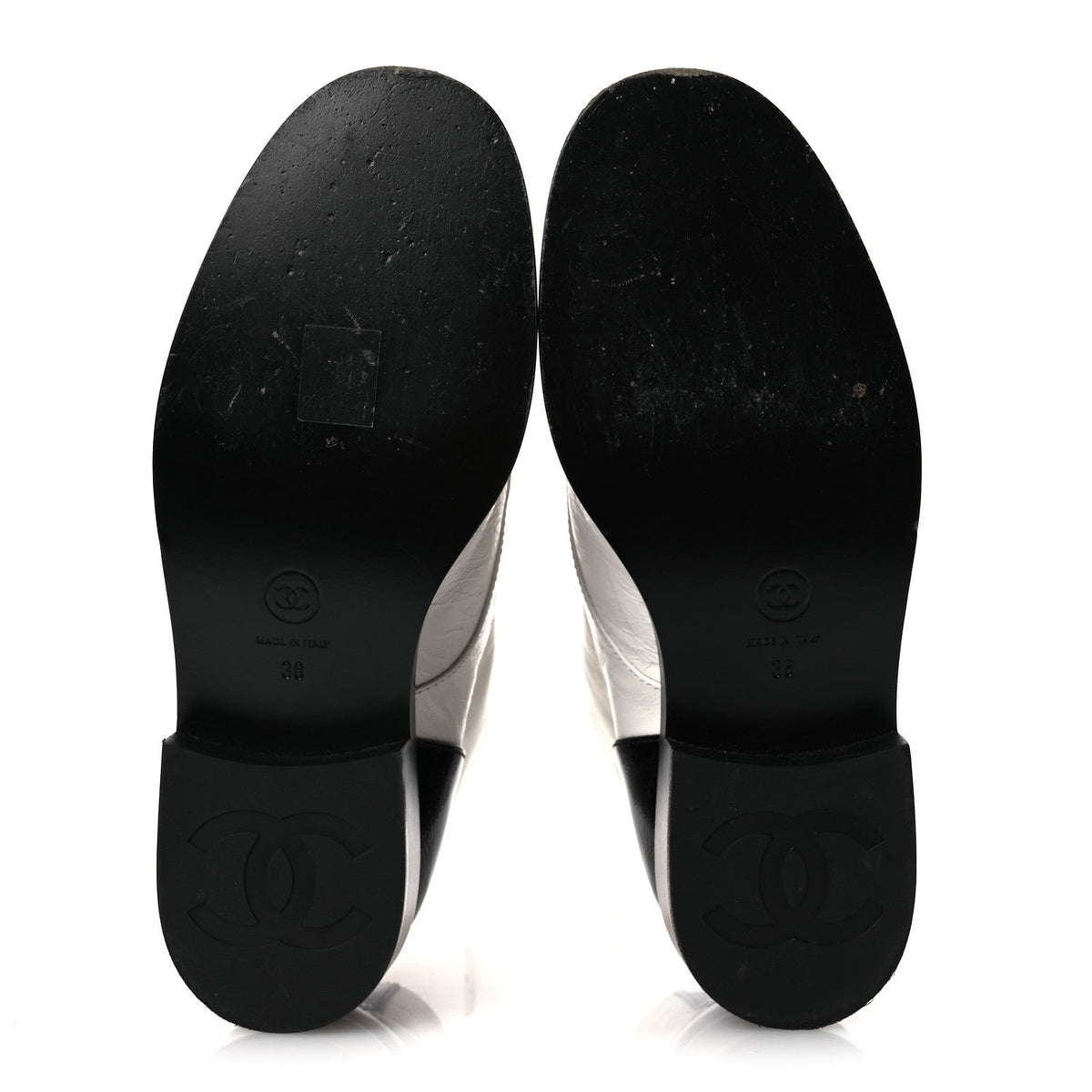 Distressed Patent Cap Toe Combat Boots 38 White Black