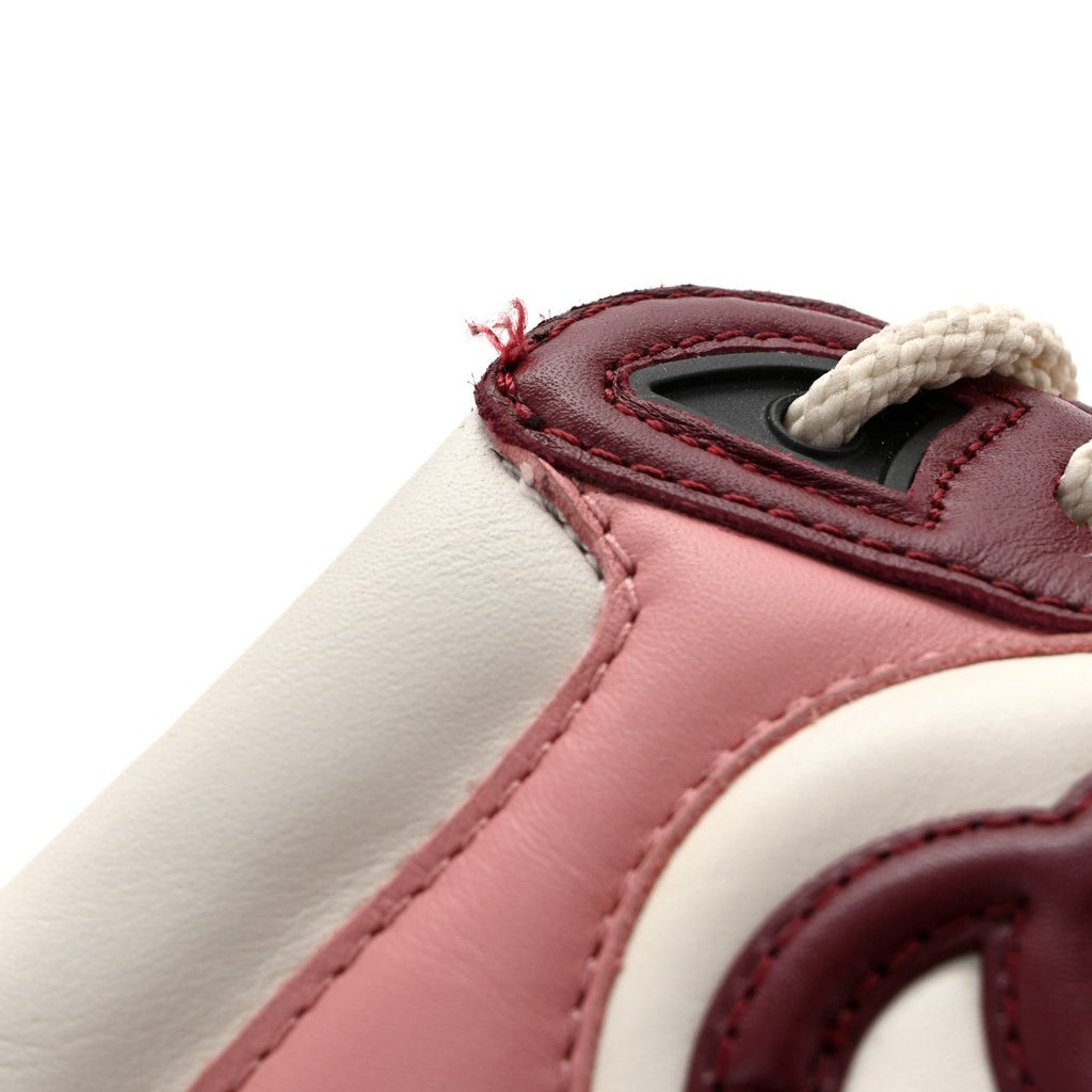 Calfskin CC Sneakers 40 Light Burgundy White Pink