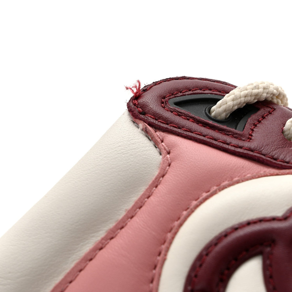 Calfskin CC Sneakers 40 Light Burgundy White Pink