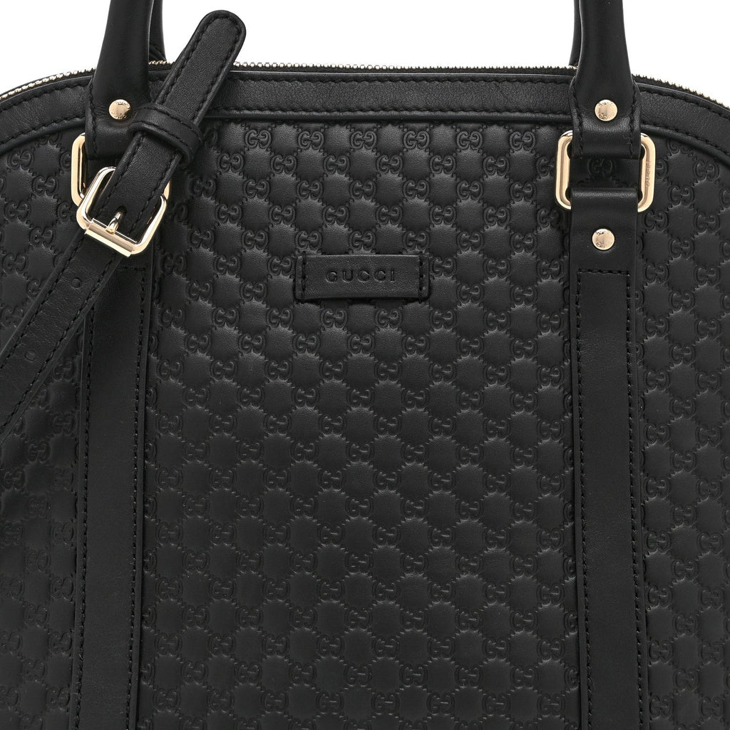 Microguccissima Medium Dome Bag Black