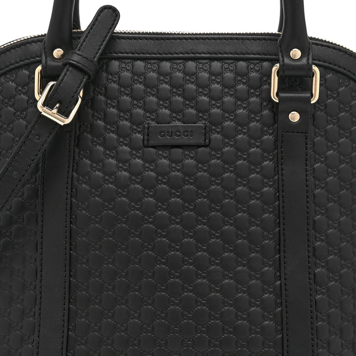 Microguccissima Medium Dome Bag Black