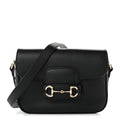 Arabella Calfskin Horsebit 1955 Soft Small Shoulder Bag Black
