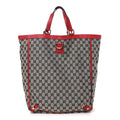 Monogram Abbey Tote Navy Red