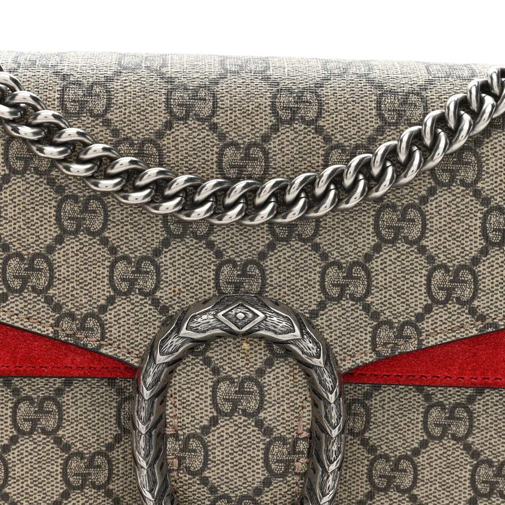 GG Supreme Monogram Small Dionysus Shoulder Bag Red