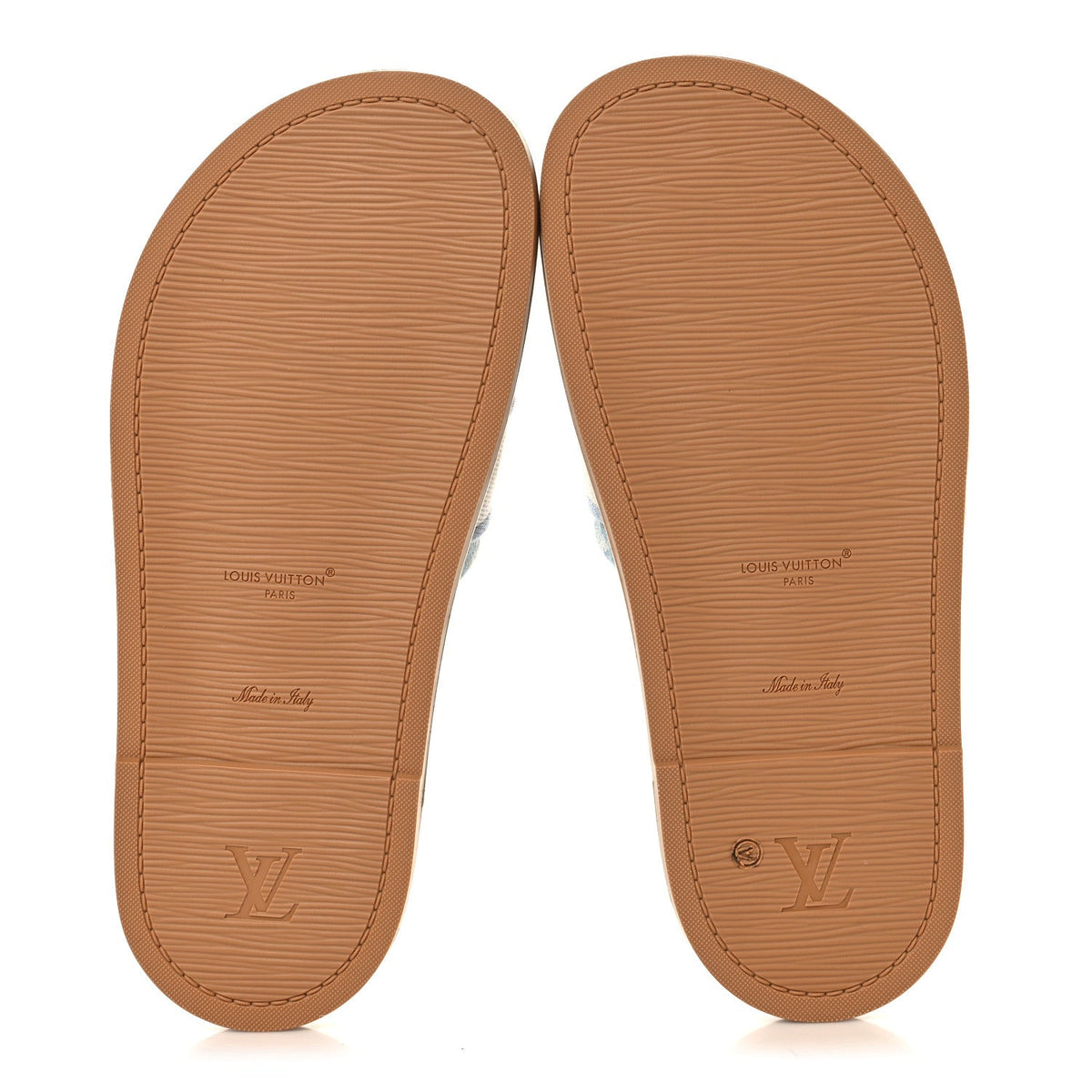 Monogram Denim LV Bliss Womens Comfort Mules 39 Turquoise