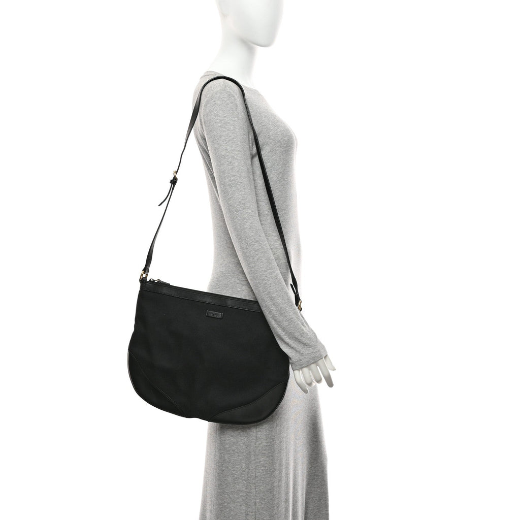 Canvas Large Half Moon Hobo Black