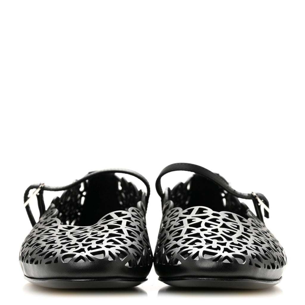 Calfskin Chaine d'Ancre Meli Ballet Flats 38 Black