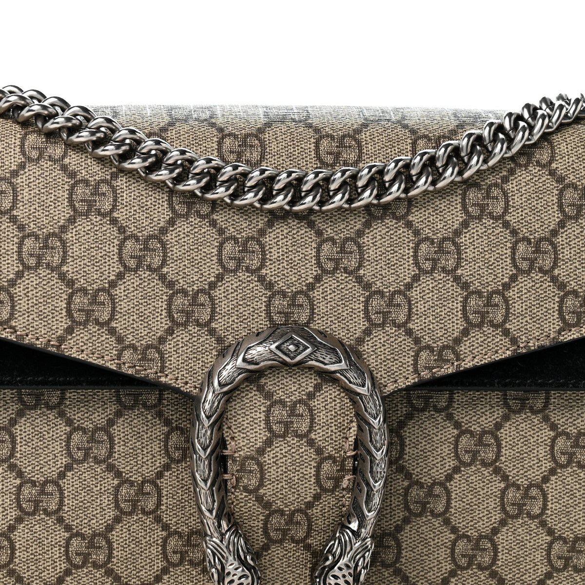 GG Supreme Monogram Small Dionysus Shoulder Bag Black