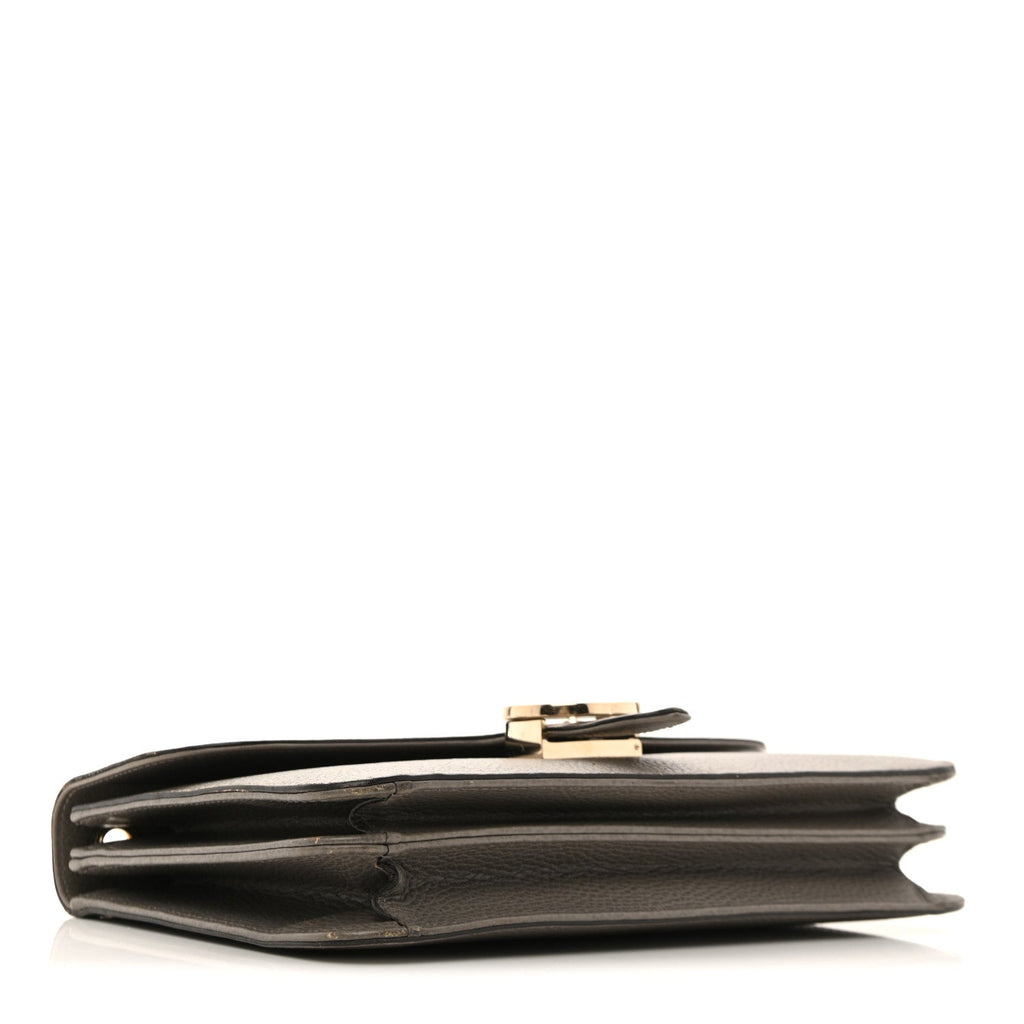 Dollar Calfskin Interlocking G Shoulder Bag Loess