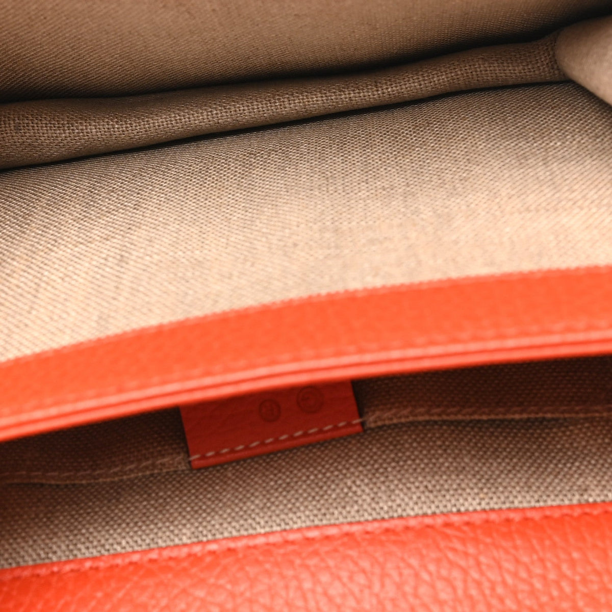 Dollar Calfskin Small Interlocking G Shoulder Bag Sun Orange