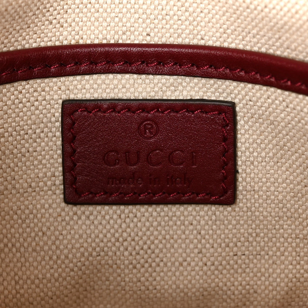GG Supreme Monogram Horsebit 1955 Soft Small Shoulder Bag Beige Ebony Rosso Ancora