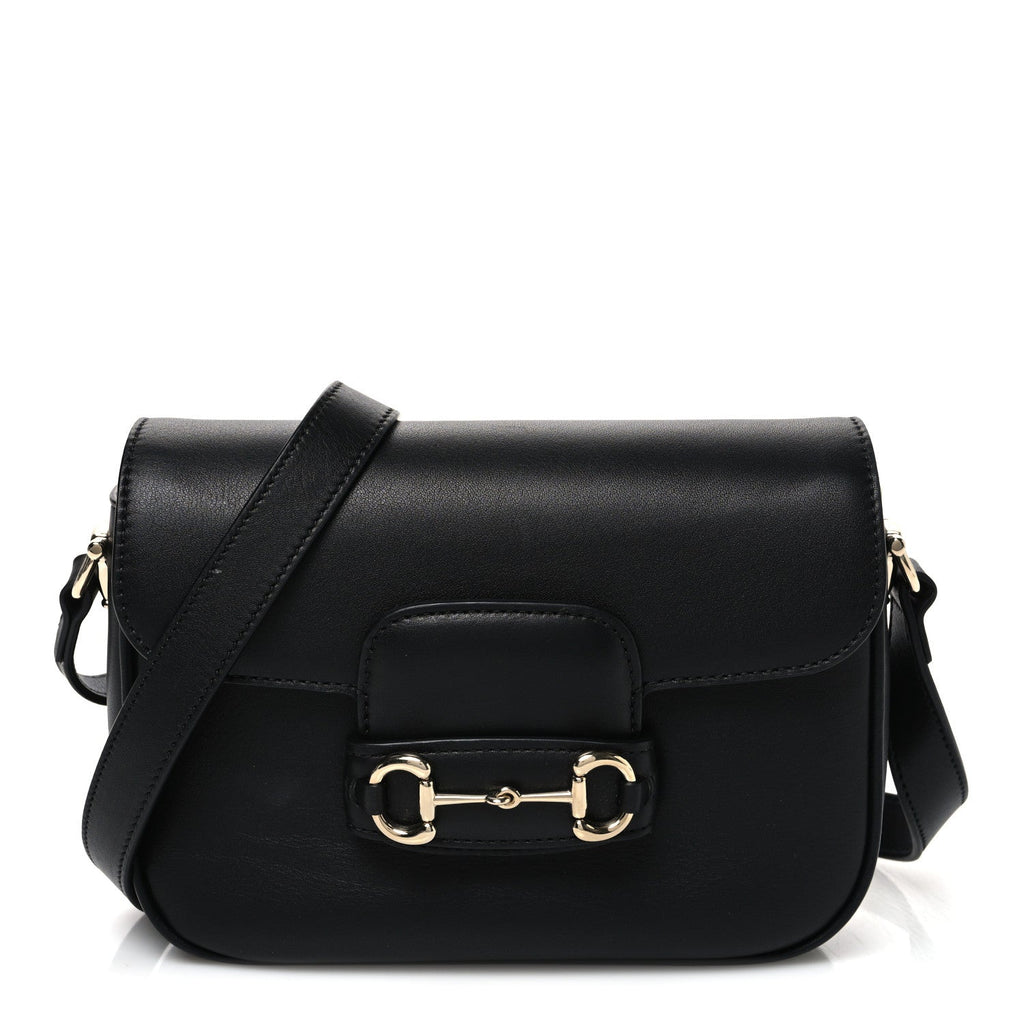 Arabella Calfskin Horsebit 1955 Shoulder Bag Black