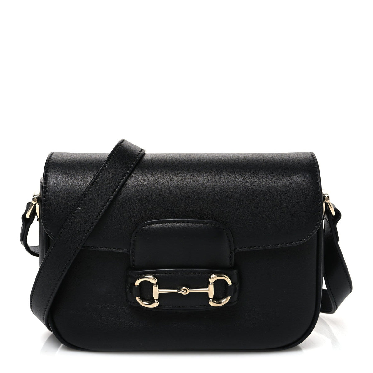 Arabella Calfskin Horsebit 1955 Shoulder Bag Black