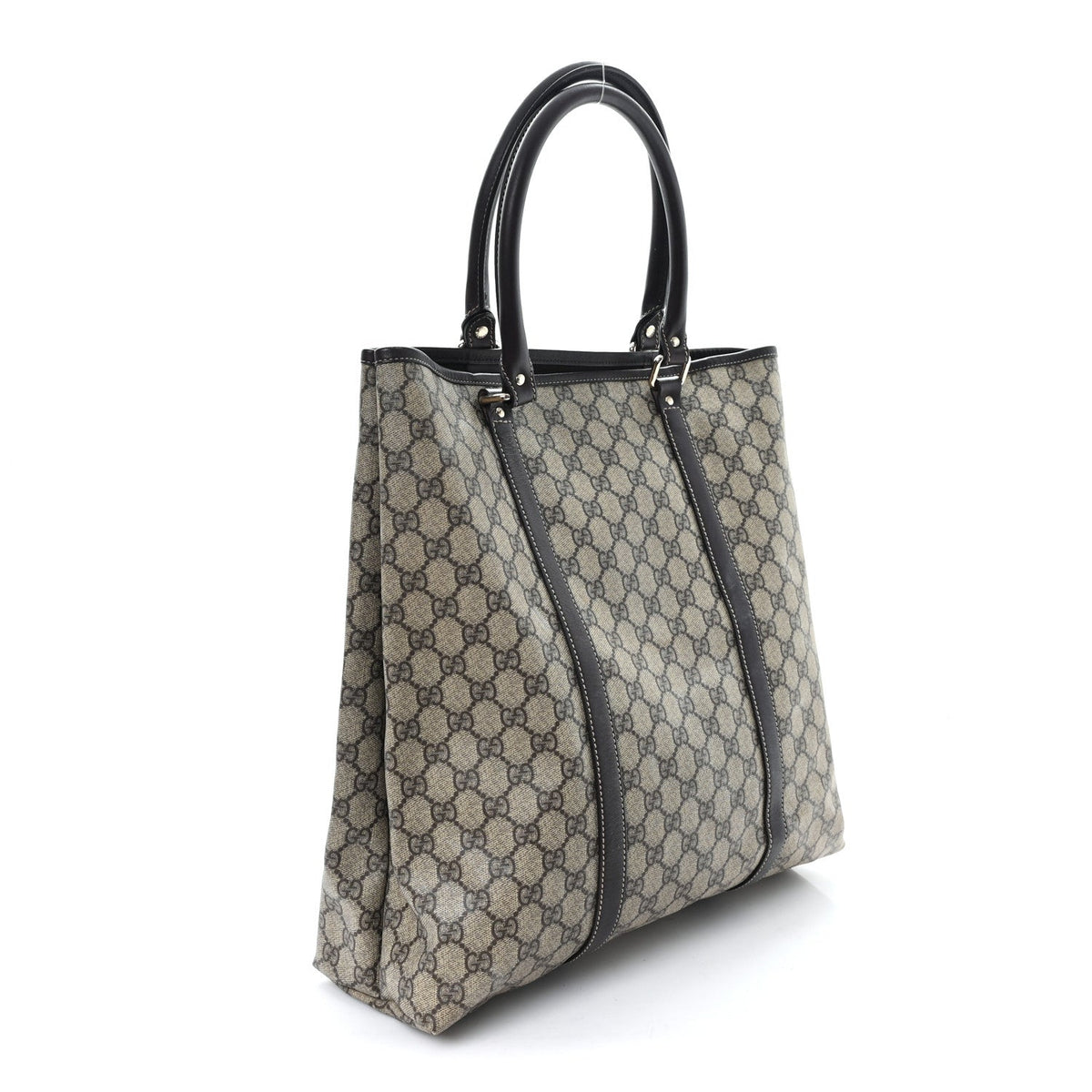 GG Plus Monogram Joy Vertical Tote Dark Brown