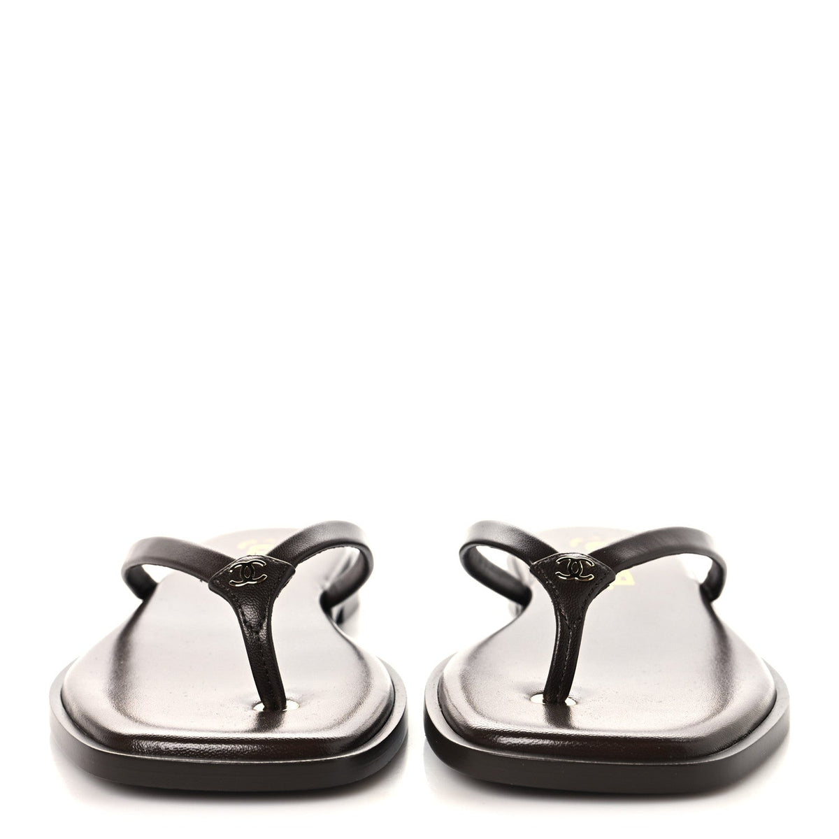 Goatskin CC Times Square Thong Sandals  37.5 Brown