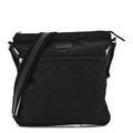 Nylon Monogram Medium Flat Messenger Bag Black
