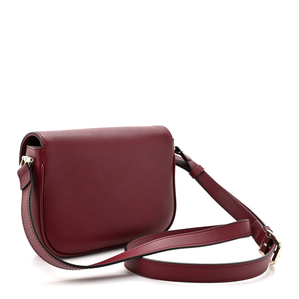 Soft Calfskin Horsebit 1955 Small Shoulder Bag Rosso Ancora