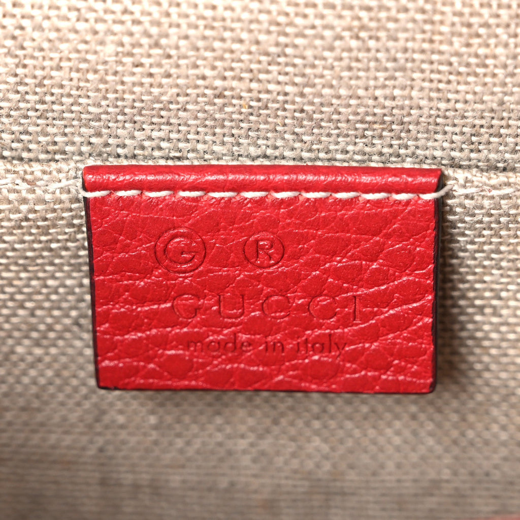 Dollar Calfskin Small Interlocking G Shoulder Bag Red