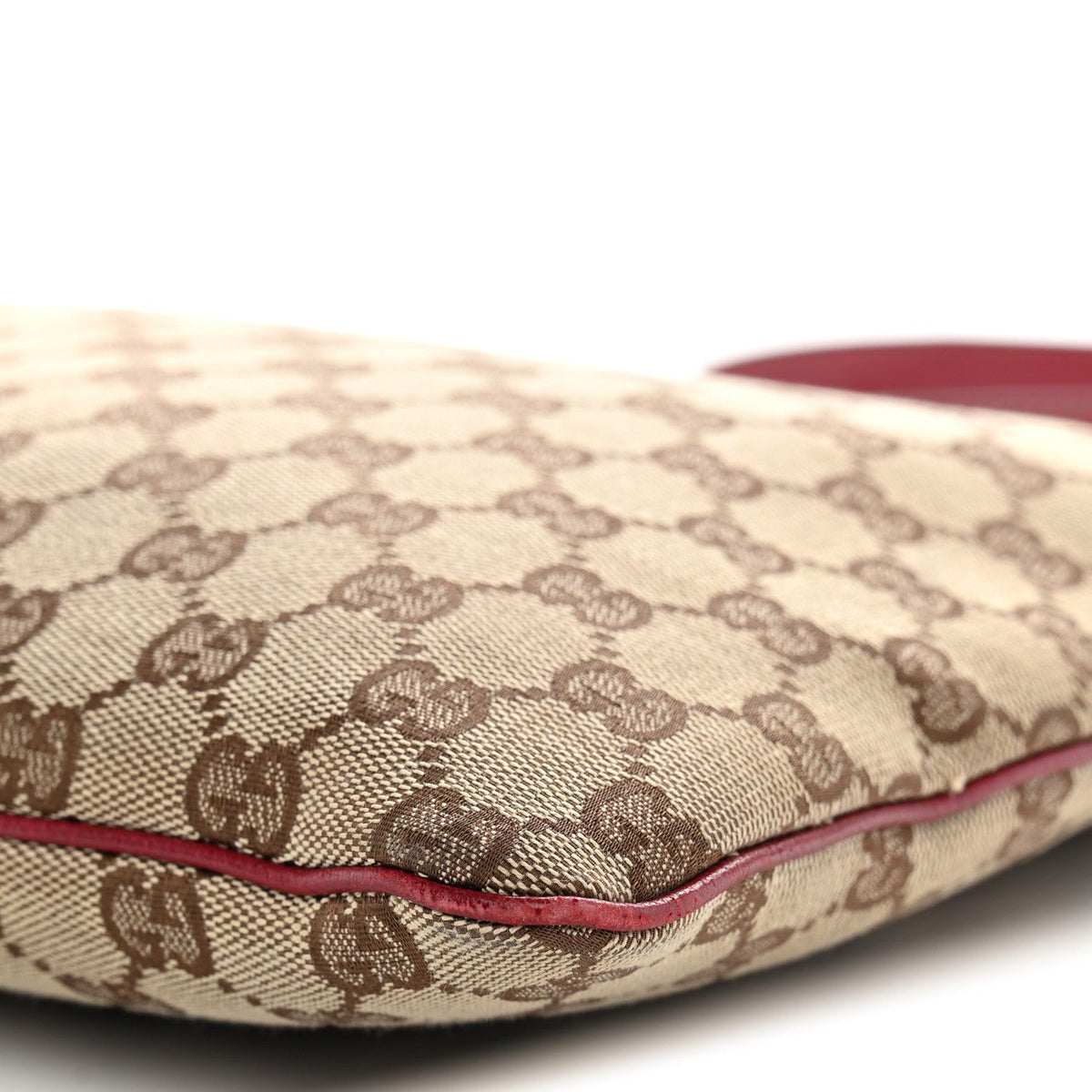 GG Supreme Monogram Medium Flat Messenger Bag Red
