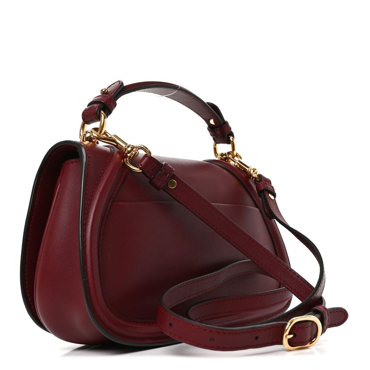 Roxy Calfskin Medium Blondie Top Handle Bag Rosso Ancora