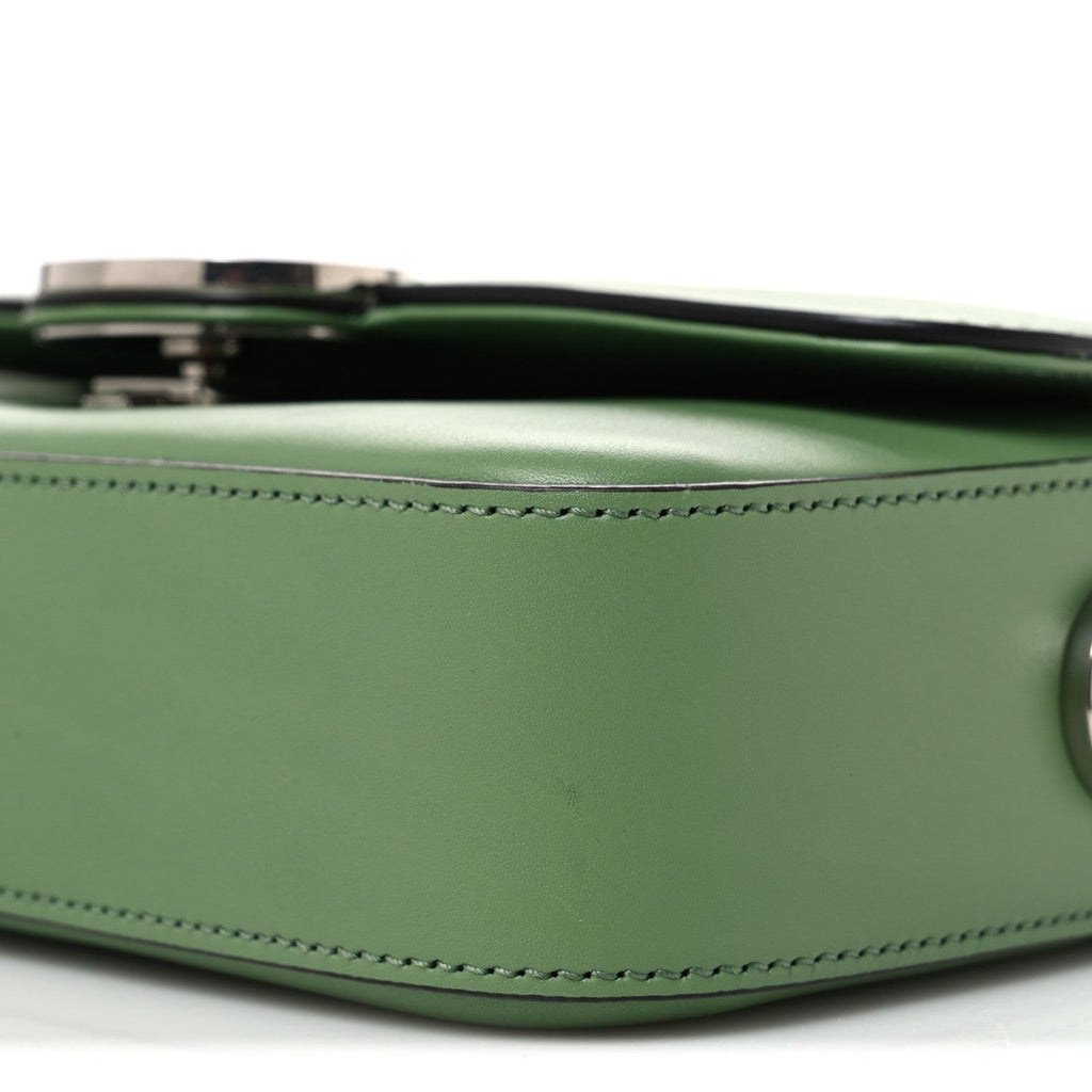Senna Calfskin Petite GG Top Handle Shoulder Bag Green Soil Grass