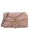 Calfskin Matelasse Medium GG Marmont Shoulder Bag Porcelain Rose