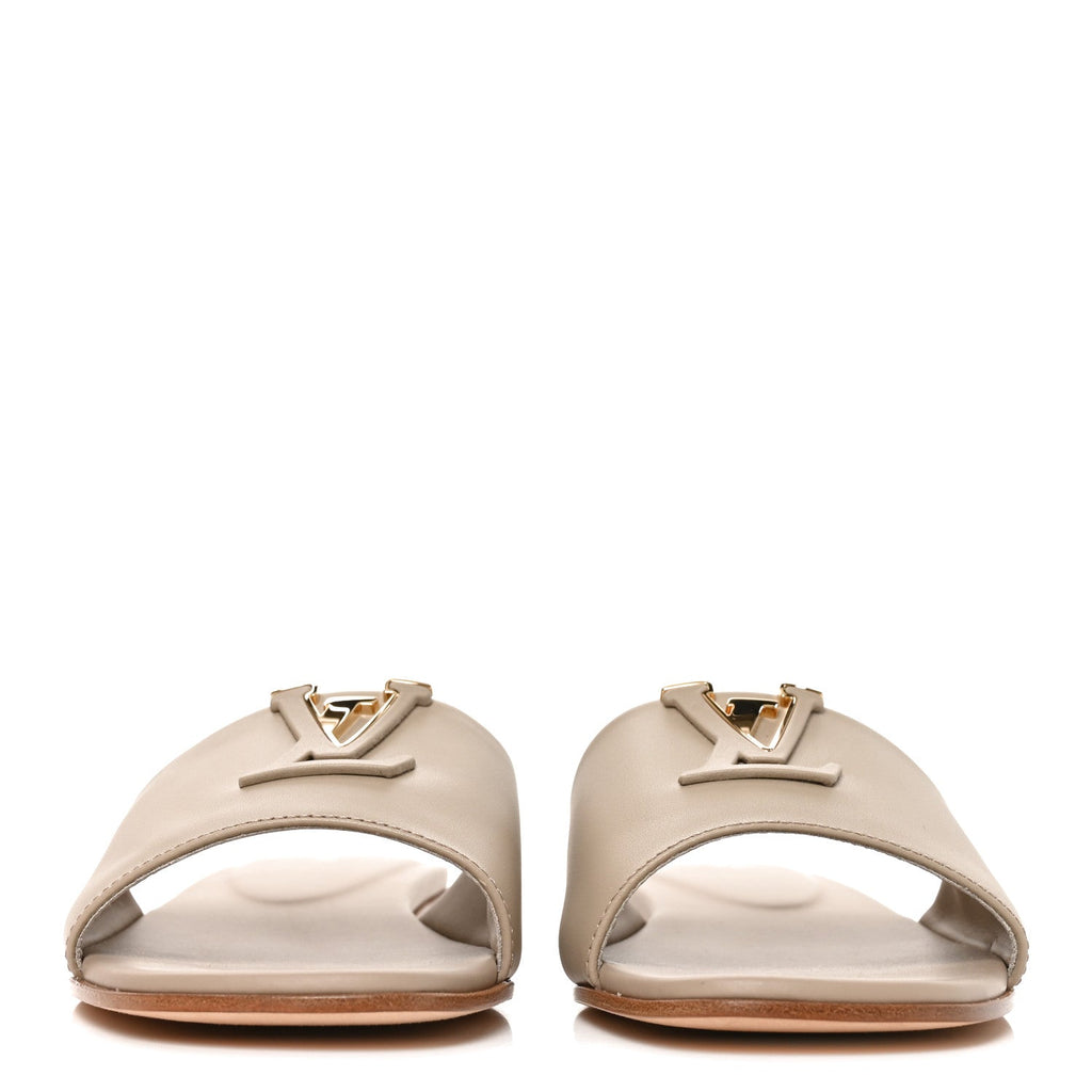 LV Mare Flat Mule Sandals 38 Pebble
