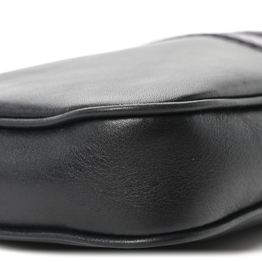 Calfskin Web Small Lunetta Crossbody Bag  Black