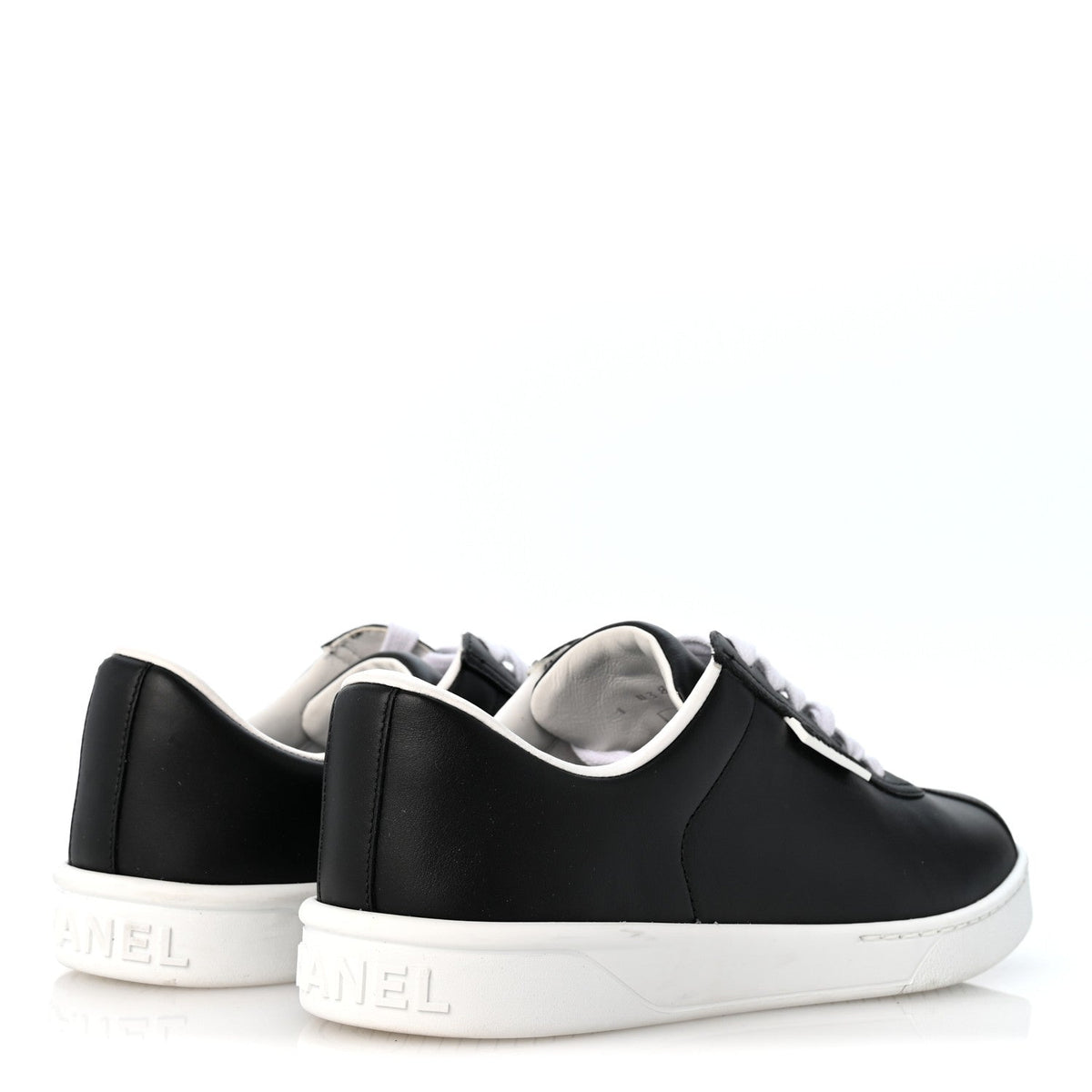 Calfskin CC Womens Sneakers 38.5 Black