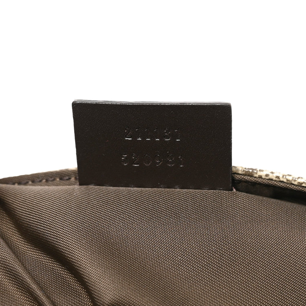 GG Plus Monogram Messenger Diaper Bag Dark Brown
