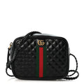 Calfskin Trapuntata Web Mini GG Shoulder Bag Black