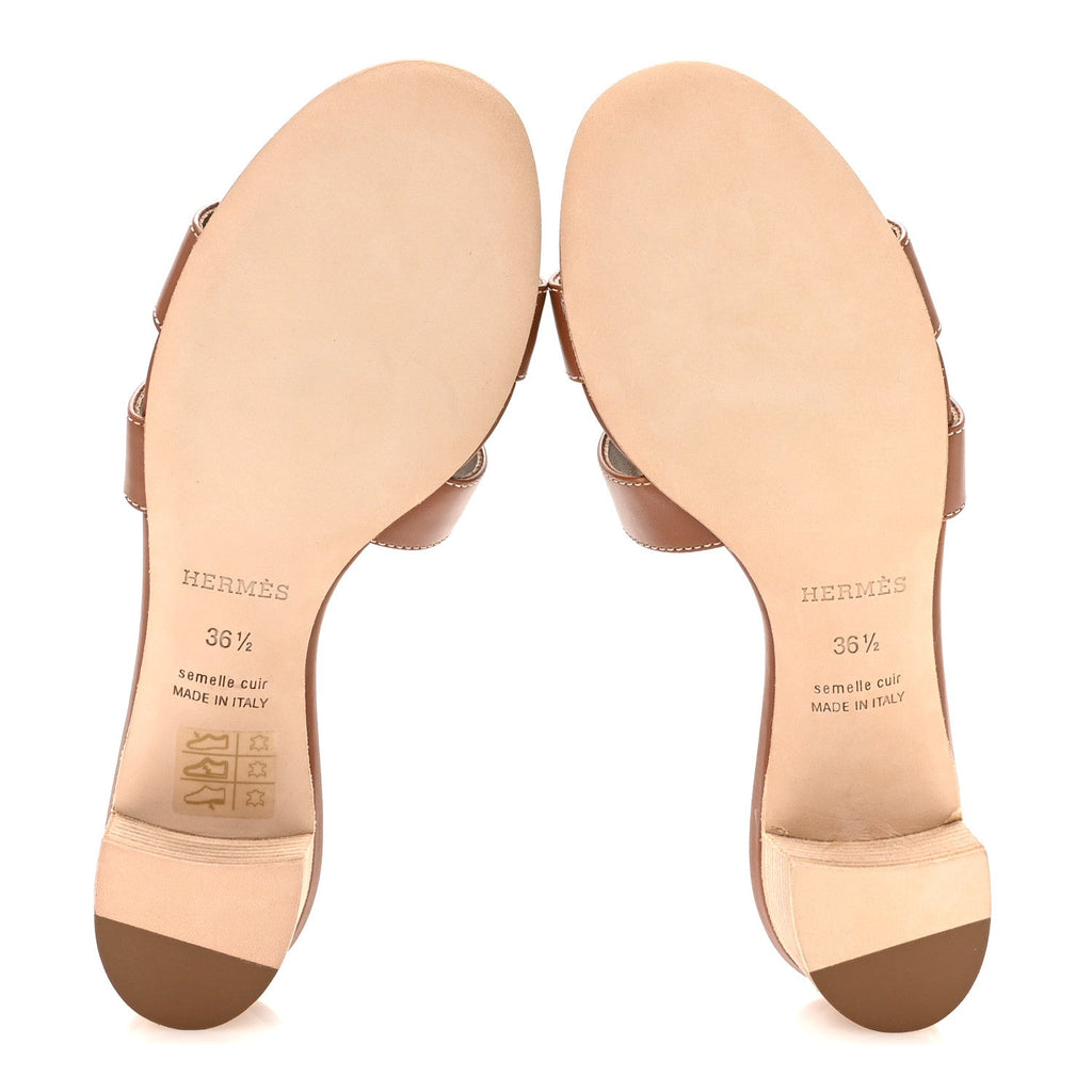 Calfskin Oasis Sandals 36.5 Gold
