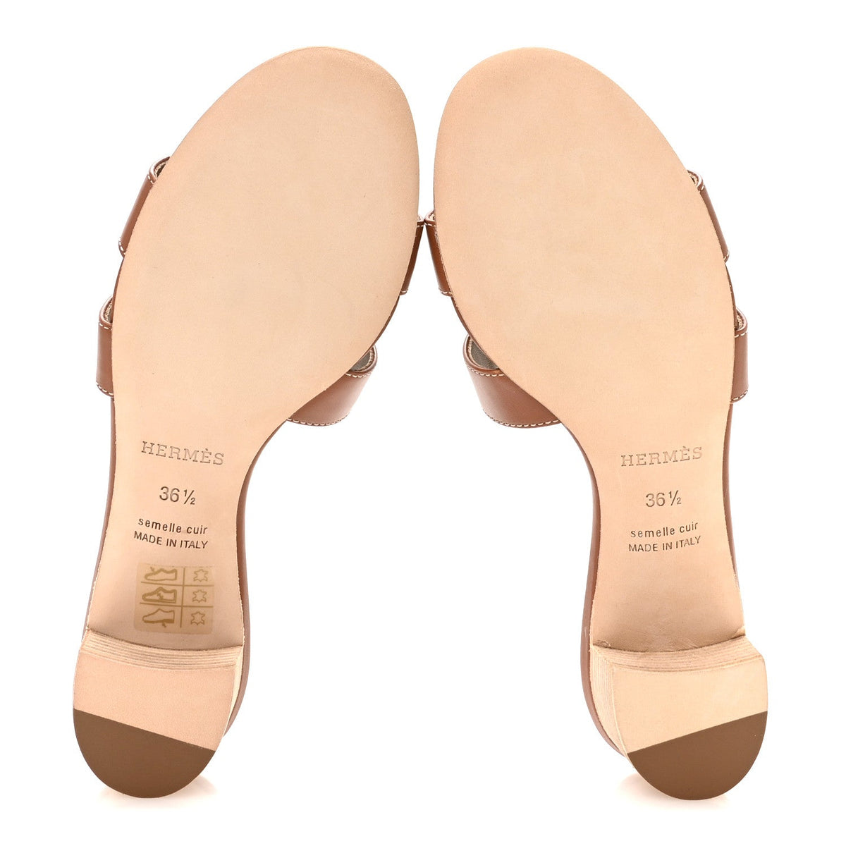 Calfskin Oasis Sandals 36.5 Gold