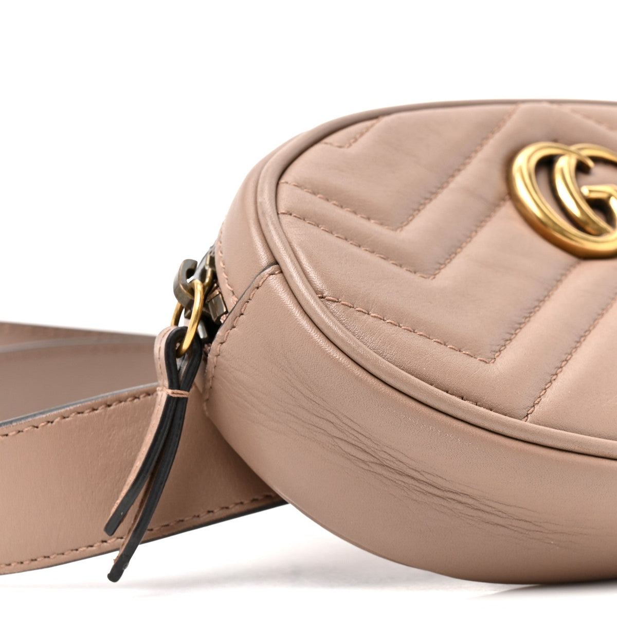 Calfskin Matelasse GG Marmont Belt Bag 95 38 95 38 Porcelain Rose