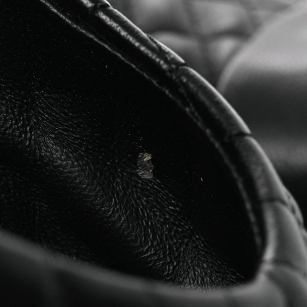 Lambskin Quilted Mary Jane Flats 38.5 Black