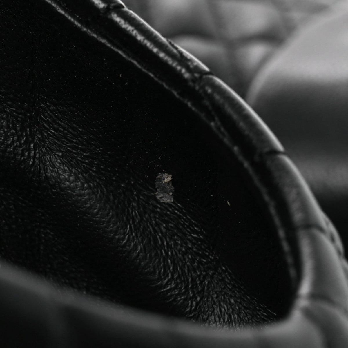 Lambskin Quilted Mary Jane Flats 38.5 Black