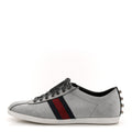 Glitter Fabric Studded Web Mens Sneakers 9 Silver