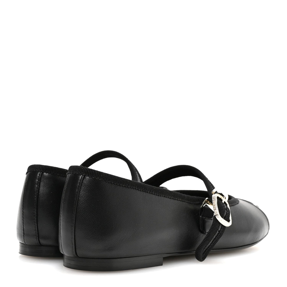 Lambskin Mary Jane Flats 40 Black