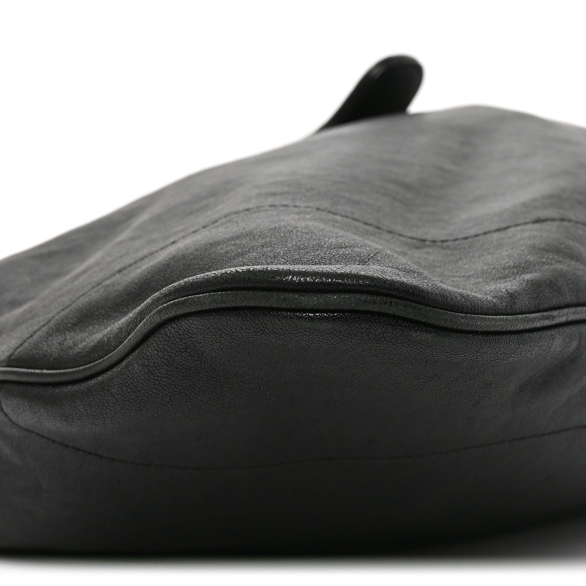 Goatskin Monochrome Large Aphrodite Shoulder Bag Black