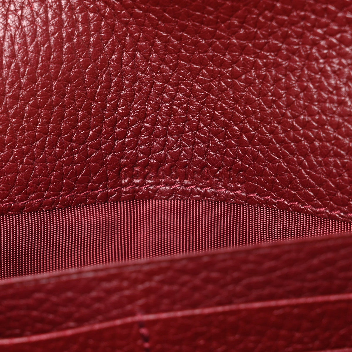 Pebbled Calfskin Jackie 1961 Chain Wallet Burgundy