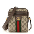 GG Supreme Monogram Web Mini Ophidia Messenger Brown