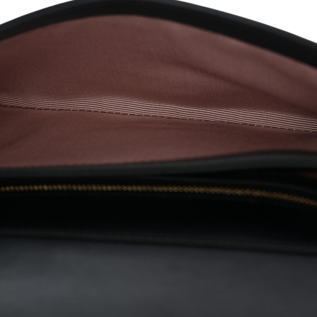 Vitello Palmellato Lux Small Arli Flap Shoulder Bag Black