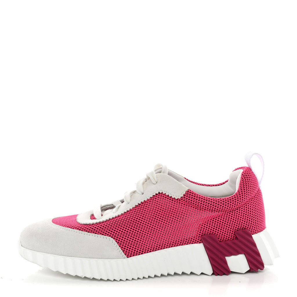 Air Mesh Suede Goatskin Bouncing Sneakers 38 39 Rose Vinicunca White